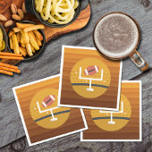 サッカーのアップライトゲームデー スタンダードカクテルナプキン