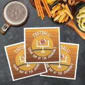 サッカーのアップライトゲームデー スタンダードカクテルナプキン