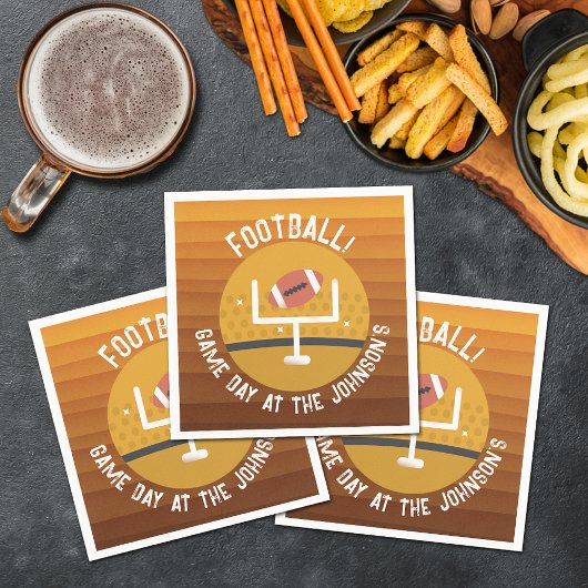 サッカーのアップライトゲームデー スタンダードカクテルナプキン