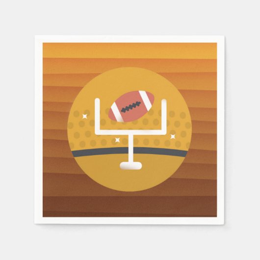 サッカーのアップライトゲームデー スタンダードカクテルナプキン (正面)