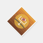 サッカーのアップライトゲームデー スタンダードカクテルナプキン (角)