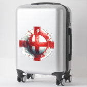 サッカーのイギリス国旗 シール (スーツケース)