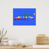 サッカーのイタリアン進化イタリアのカルシオの贈り物 ポスター (キッチン)