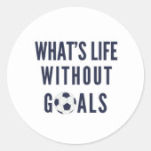 サッカーのインスピレーション スポーツの精神 楽しいギフト ラウンドシール (正面)