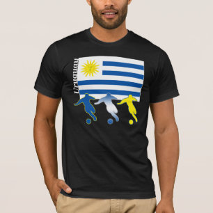 サッカーのウルグアイの暗闇のTシャツ Tシャツ