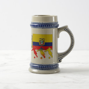 サッカーのエクアドルのマグ ビールジョッキ