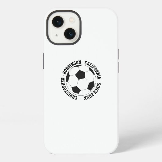 サッカーのオリジナルグッズ iPhoneケース (裏面)