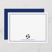 サッカーのオリジナルグリーティングカード サッカー ステーショナリー ノートカード (正面/裏面)