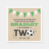 サッカーのオールスターボール2nd誕生日 スタンダードカクテルナプキン (正面)