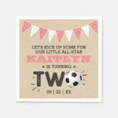 サッカーのオールスターボール2nd誕生日 スタンダードカクテルナプキン (正面)