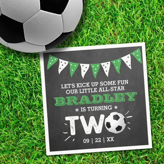 サッカーのオールスターボール2nd誕生日 スタンダードカクテルナプキン