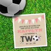 サッカーのオールスターボール2nd誕生日 スタンダードカクテルナプキン
