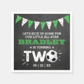 サッカーのオールスターボール2nd誕生日 スタンダードカクテルナプキン (正面)