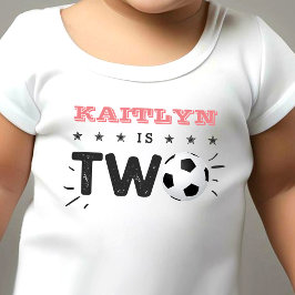 サッカーのオールスターボール2nd誕生日 トドラーTシャツ