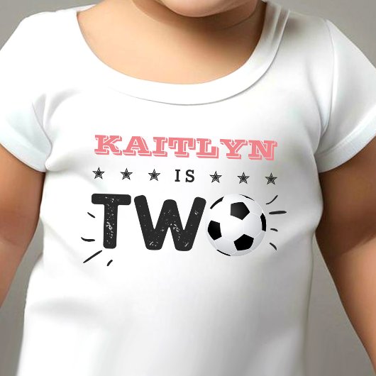 サッカーのオールスターボール2nd誕生日 トドラーTシャツ