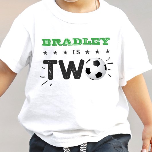 サッカーのオールスターボール2nd誕生日 トドラーTシャツ