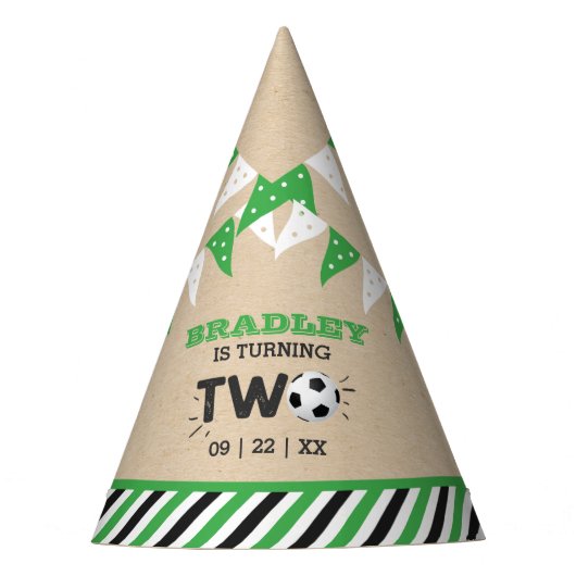 サッカーのオールスターボール2nd誕生日 パーティーハット (正面)