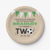 サッカーのオールスターボール2nd誕生日 ペーパープレート (正面)
