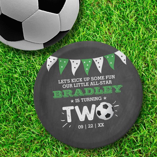 サッカーのオールスターボール2nd誕生日 ペーパープレート