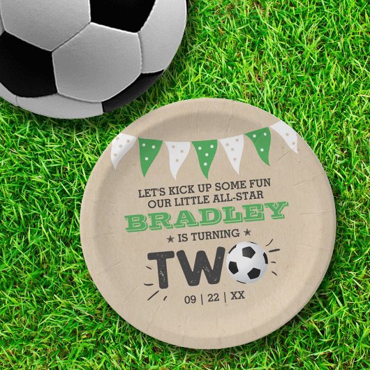 サッカーのオールスターボール2nd誕生日 ペーパープレート