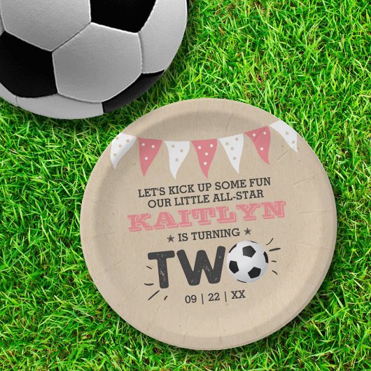 サッカーのオールスターボール2nd誕生日 ペーパープレート