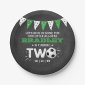 サッカーのオールスターボール2nd誕生日 ペーパープレート (正面)