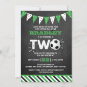 サッカーのオールスターボール2nd誕生日 招待状 (正面)