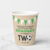 サッカーのオールスターボール2nd誕生日 紙コップ (裏面)