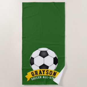 サッカーのオールスター ビーチタオル
