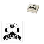 サッカーのオールスター ラバースタンプ (押印)