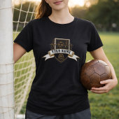 サッカーのカスタムエンブレムと選手名 Tシャツ