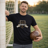 サッカーのカスタムエンブレムと選手名 Tシャツ
