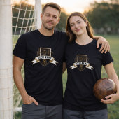 サッカーのカスタムエンブレムと選手名 Tシャツ