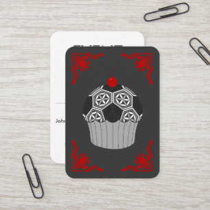 サッカーのカップケーキ 名刺