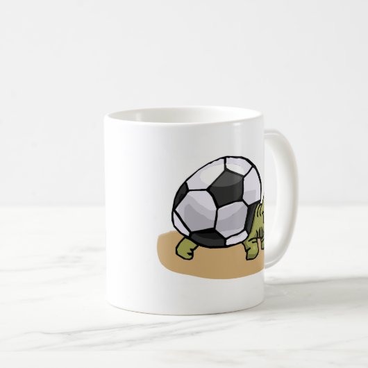 サッカーのカメ コーヒーマグカップ (正面右)