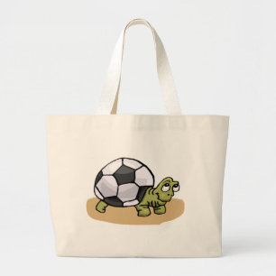 サッカーのカメ ラージトートバッグ