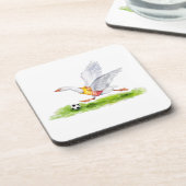 サッカーのガチョウ コースター (左側)