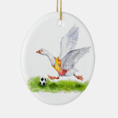 サッカーのガチョウ セラミックオーナメント (右)