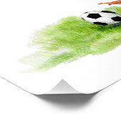 サッカーのガチョウ フォトプリント            (角)