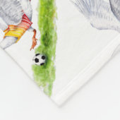 サッカーのガチョウ フリースブランケット (角)