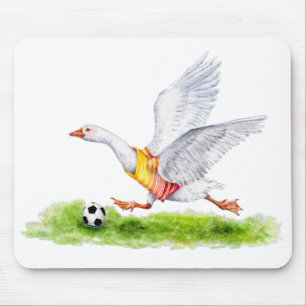 サッカーのガチョウ マウスパッド