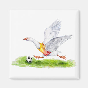 サッカーのガチョウ マグネット