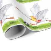 サッカーのガチョウ ラッピングペーパー (ロールコーナー)