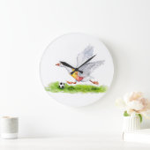 サッカーのガチョウ ラージ壁時計 (ホーム)