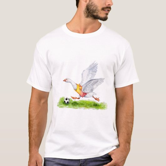 サッカーのガチョウ Tシャツ (正面)