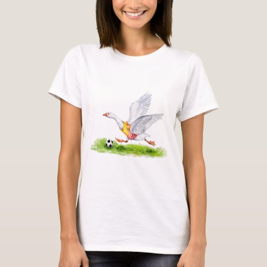 サッカーのガチョウ Tシャツ (正面)
