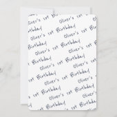 サッカーのキックオフボーイズ1st誕生日 招待状 (裏面)