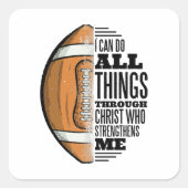 サッカーのキリスト信仰イエス スクエアシール (正面)