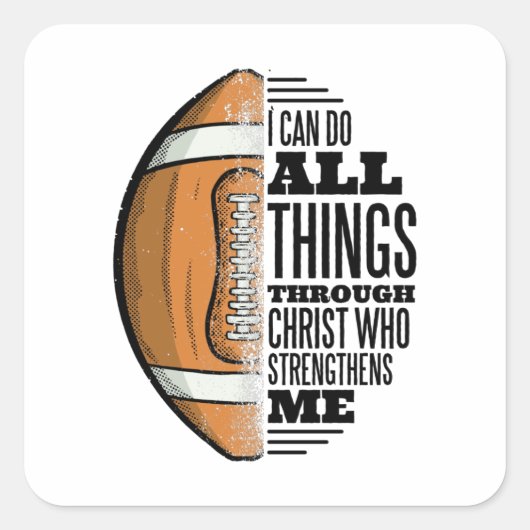 サッカーのキリスト信仰イエス スクエアシール (正面)