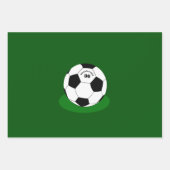 サッカーのギフト、サッカーのボール（名前と番号） ラッピングペーパーシート (正面)